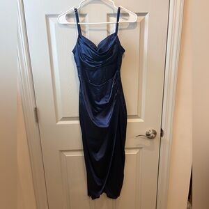 Windsor Midnight Blue Midi Dress